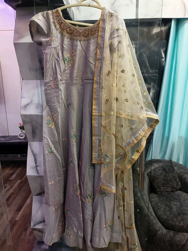 Beautiful Embroidery Gown With Dupatta