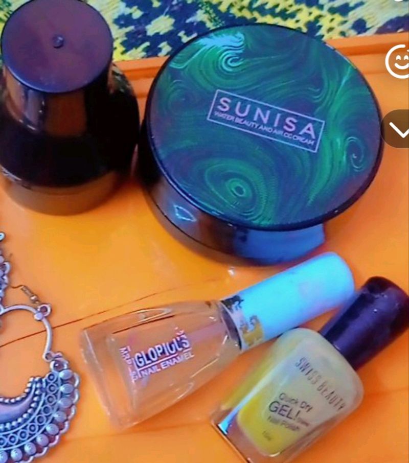 Combo Offer Sunisha Foundation With Nail Paint And