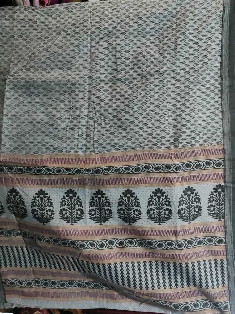 Synthetic Cotton Saree | Bagh/Dabu Print