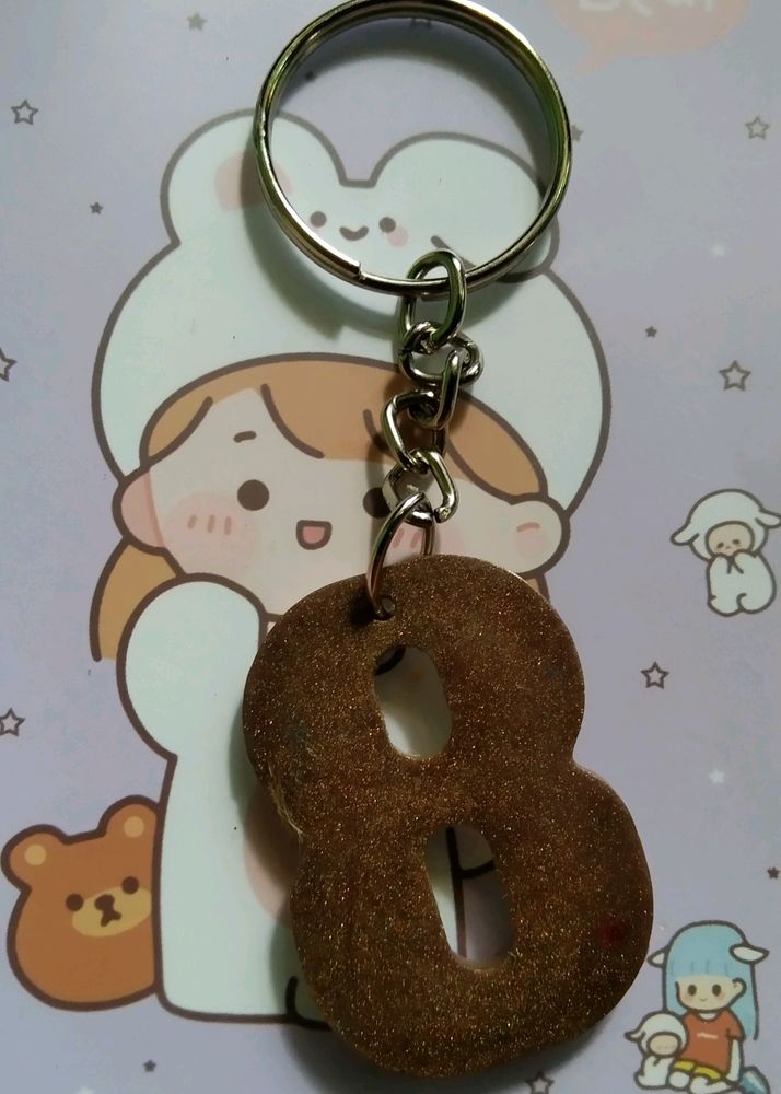 Lucky Number 8 Keychain