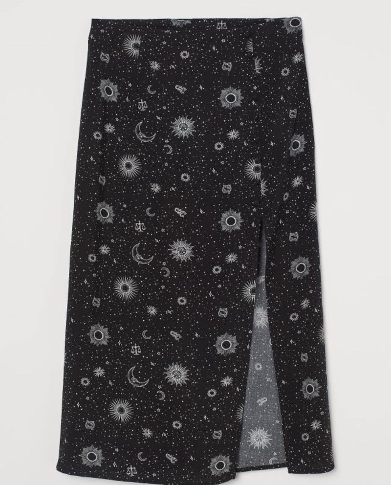 H&M Slit Astronomy Skirt