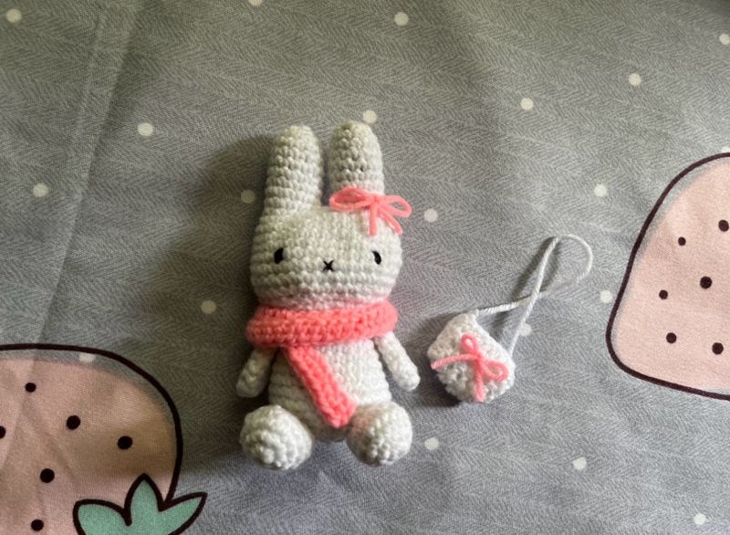 Crochet Small Miffy Plush With Scarf