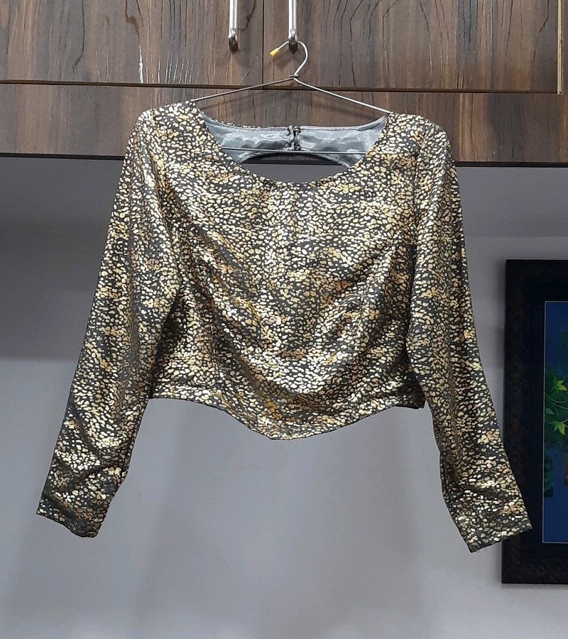 Metallic Crop Top