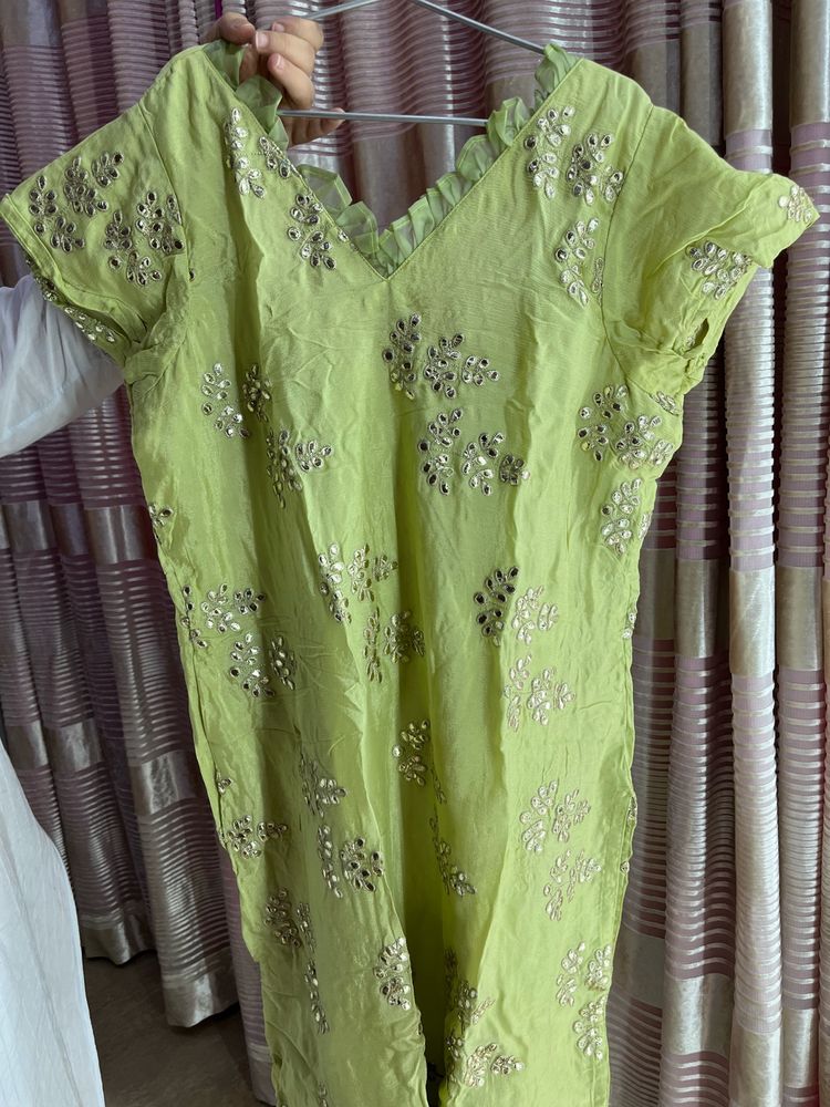 Green Sharara Kurta Set