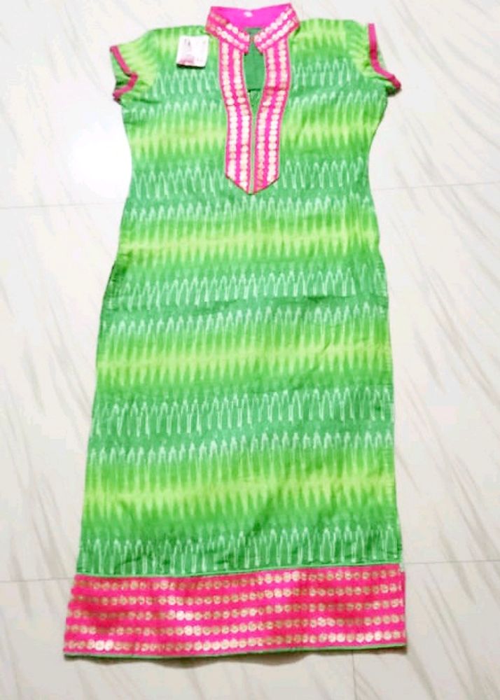 Parrot Green Colour Kurti