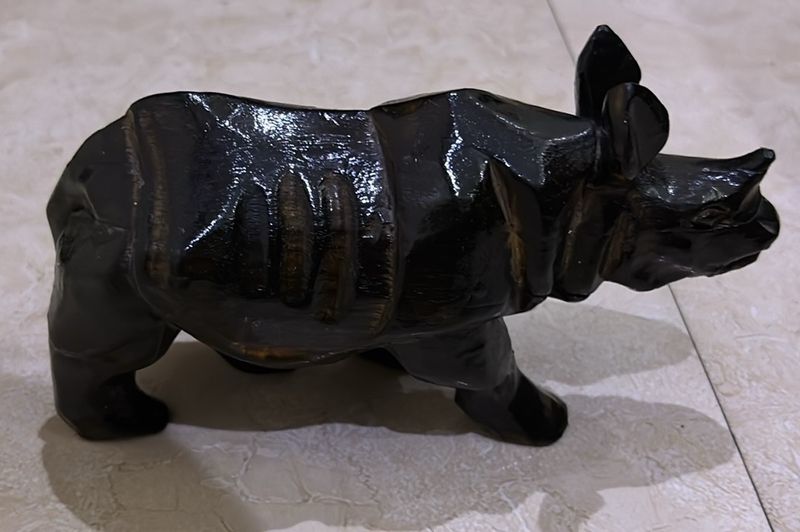 Wooden Hippo Sculpture For Office Decor/Home Decor