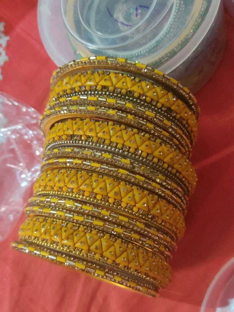 2.8 haldi bangles both hand set