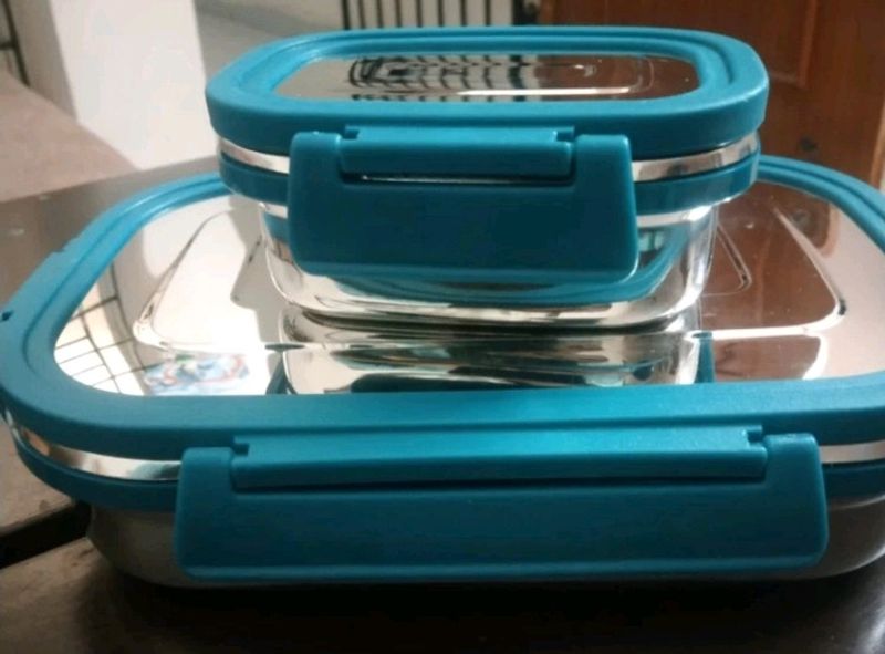 Steel Tiffin Box With Side Small Container
