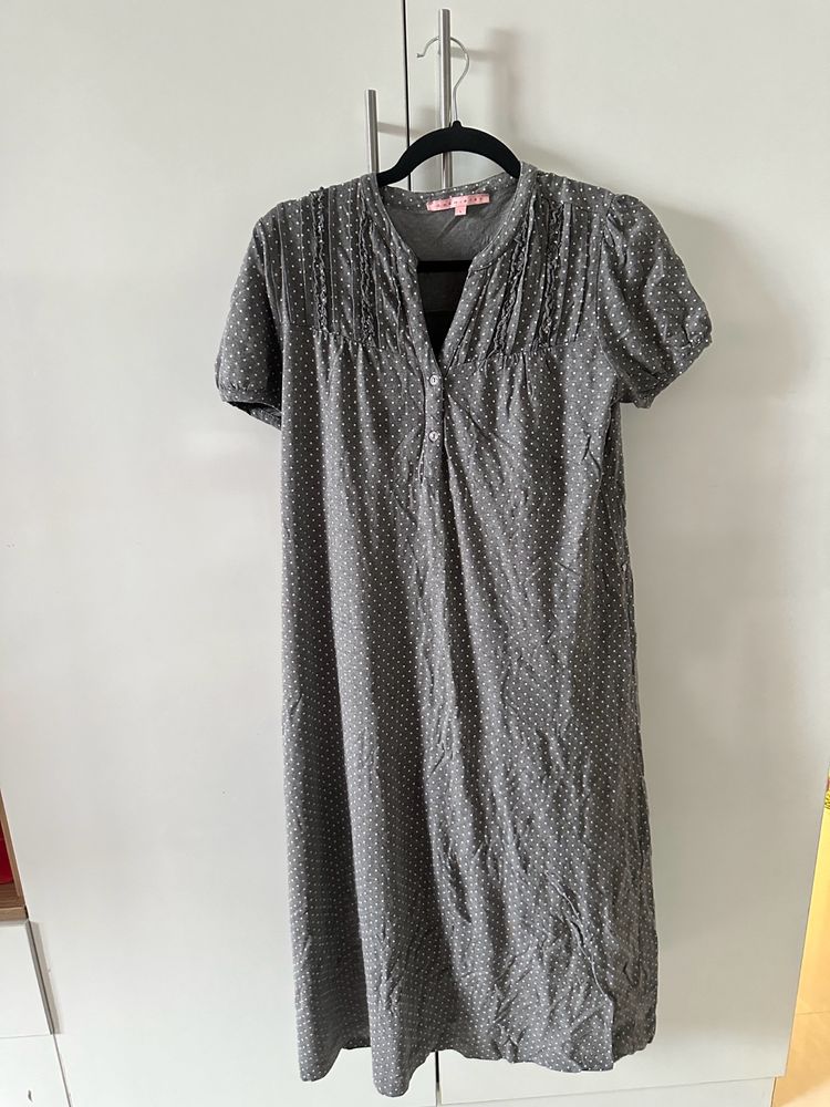 L Chemistry Grey polka dot Puff Sleeve Nightdress