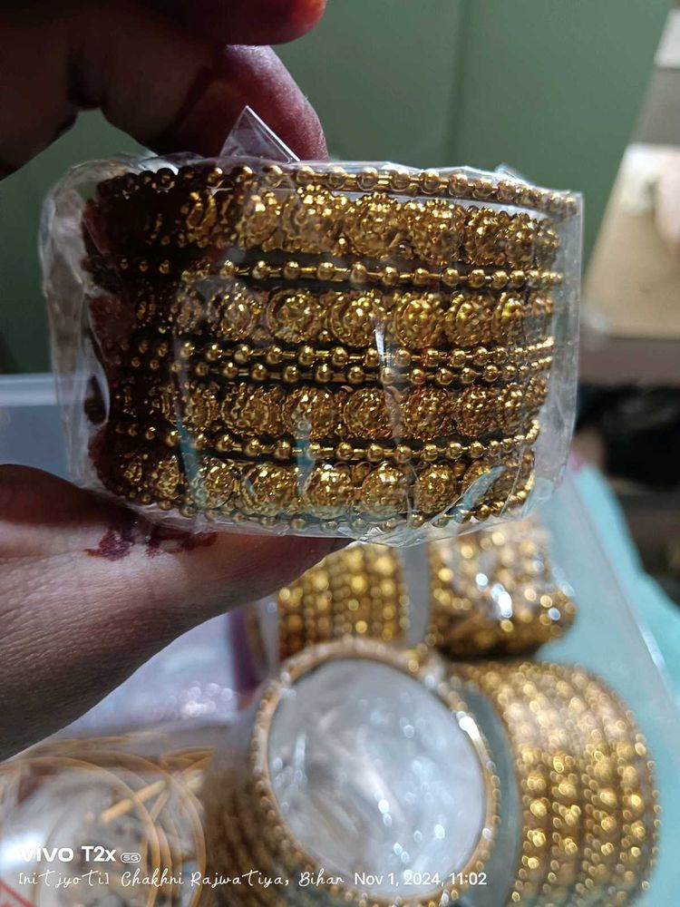 Metalic Golden Bangles