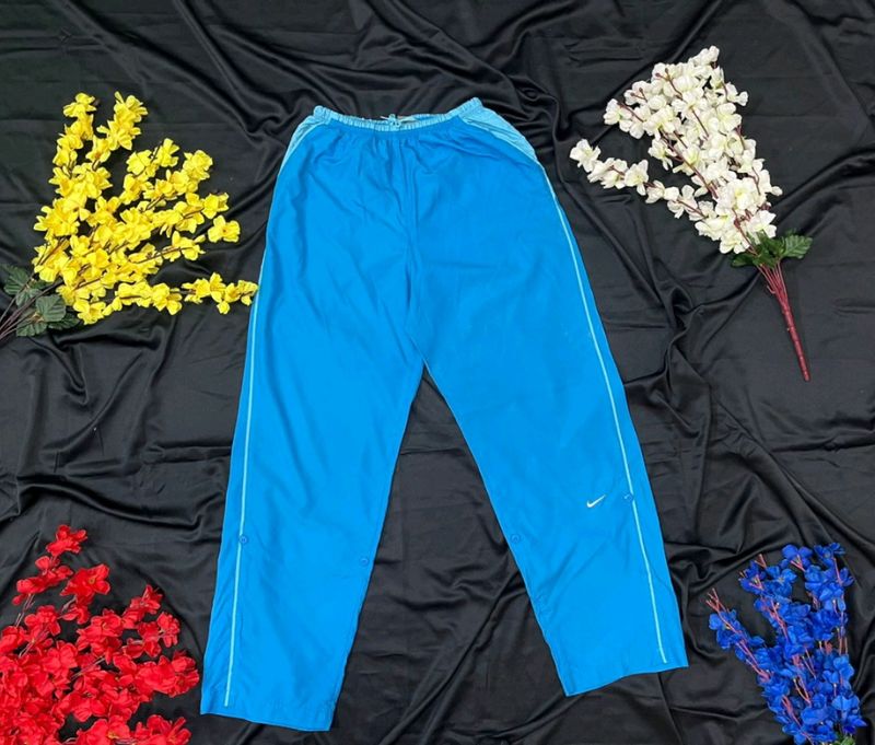 Nike sky blue cotton trackpants