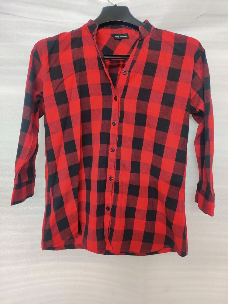 Free Shipping Red And Black Shirt