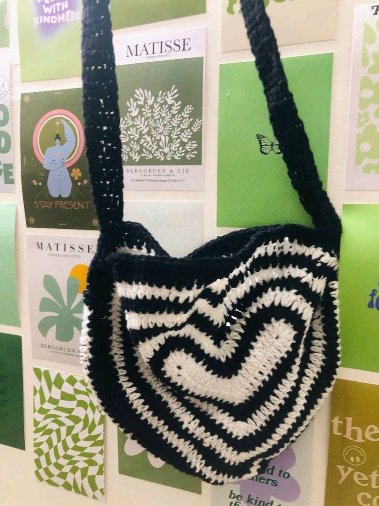 Crochet Heart Bag 🧶❤️