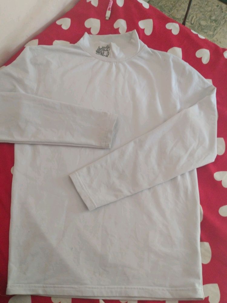 White Full Sleeve Tshirt
