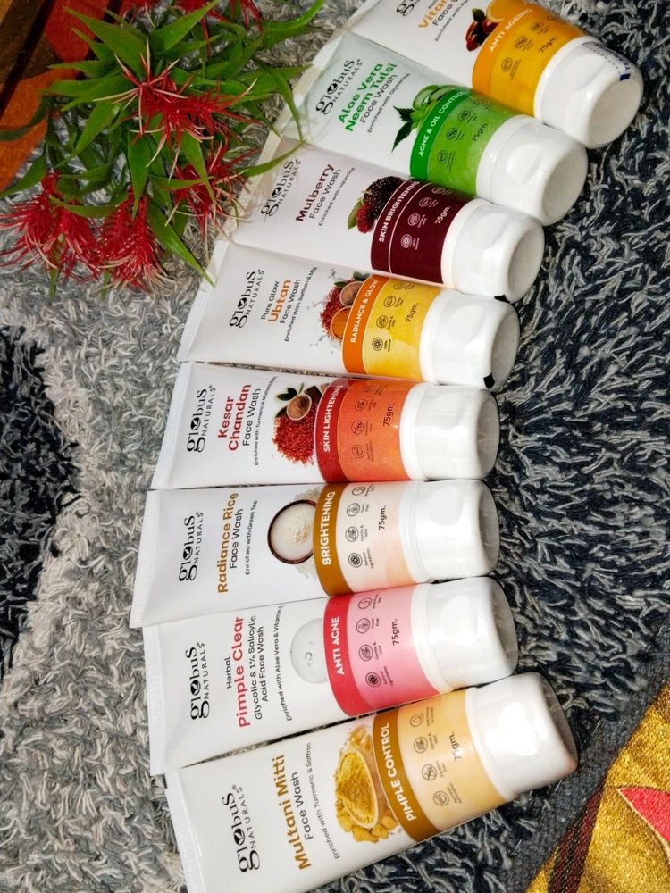 🪄8PcsGlobus Naturals MEGA Facewash Combo🤩