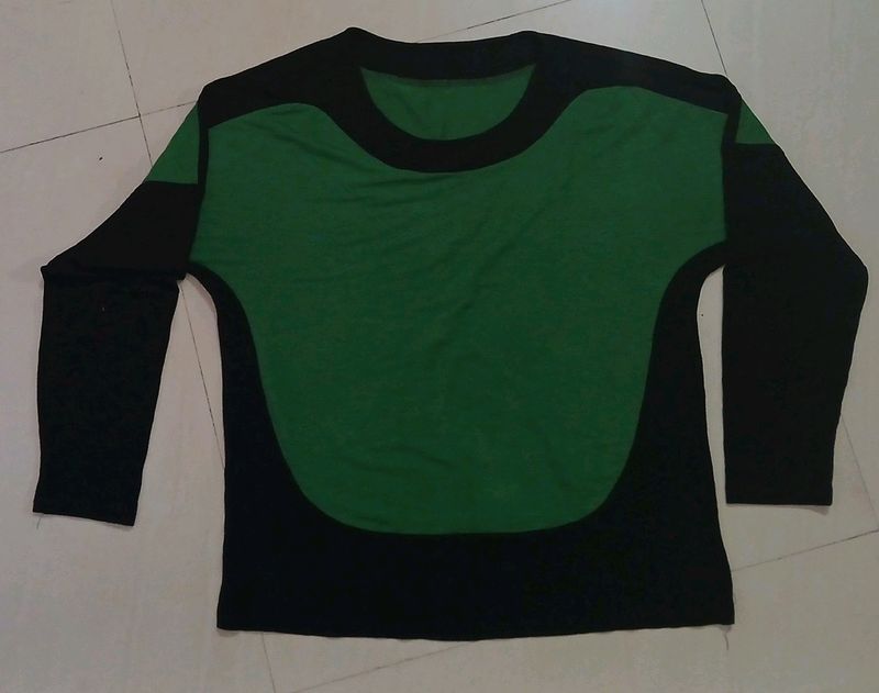 MSYK Black Green Top