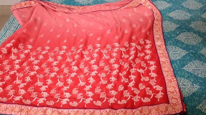 Full Embroidery Saree ( Without Blouse Piece)