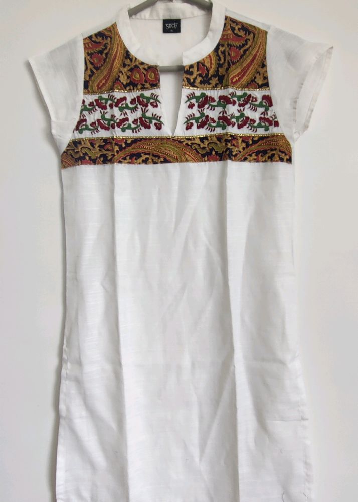 Soch White & Red Kurta