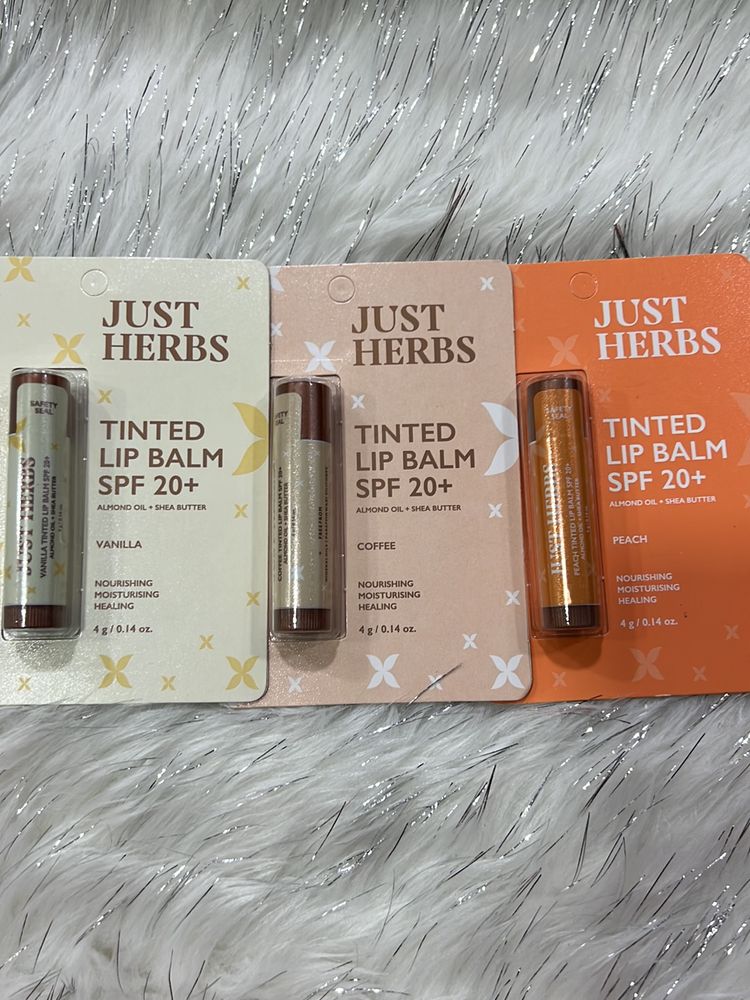 PRICE DROP Just Herbs Coffee Vanilla Peach Lip