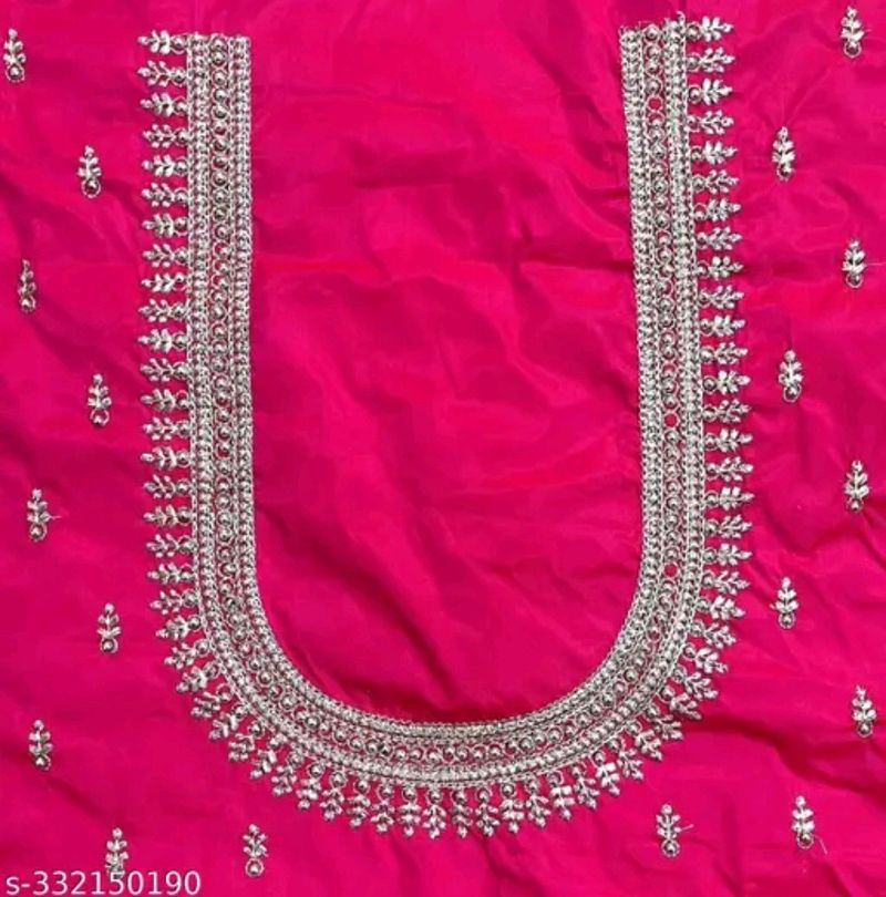 Embroidery Pink Unstiched Blouse