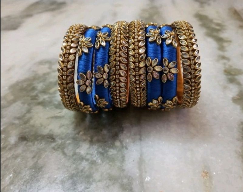 Handcrafted  Kundan stone Bangles From subhapradam