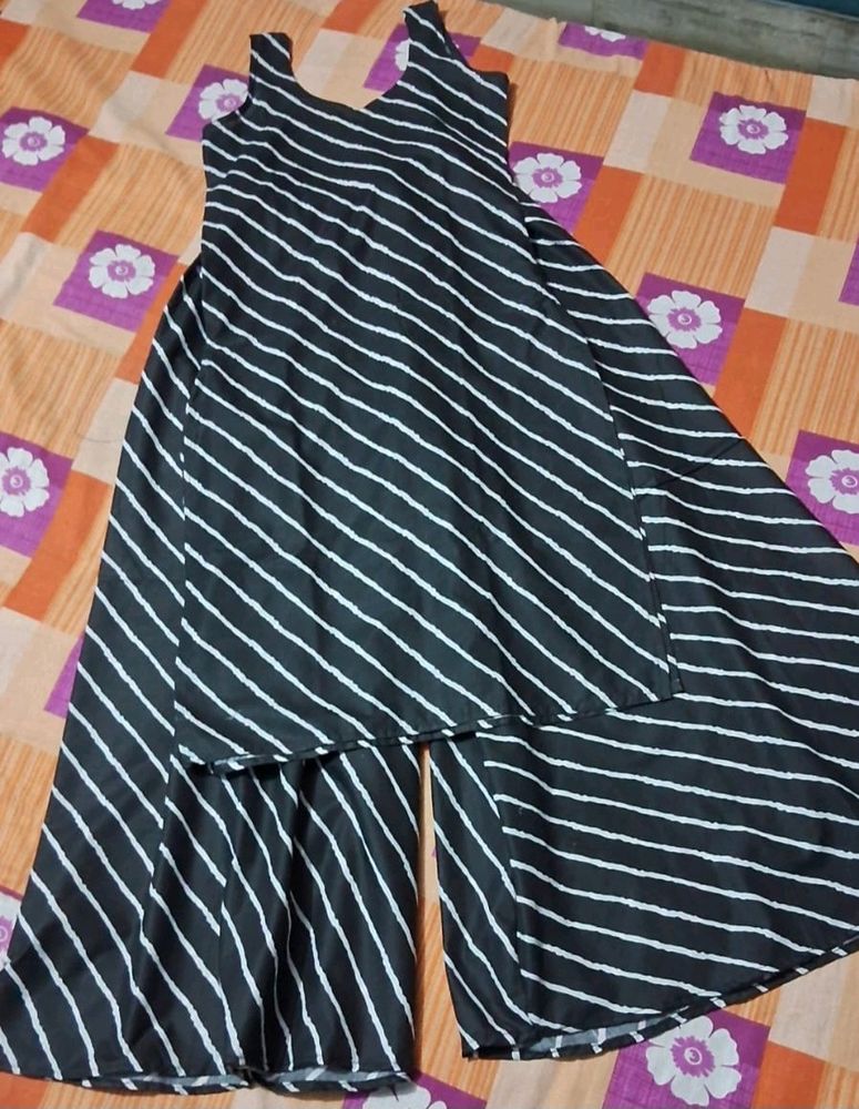 Black Kurta Palazzo Set