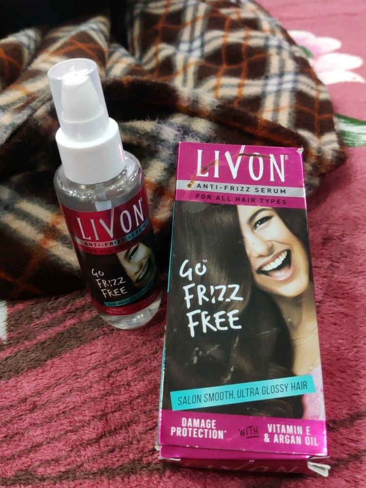 LIVON ANTI FRIZZ SERUM, FOR ALL HAIR TYPES