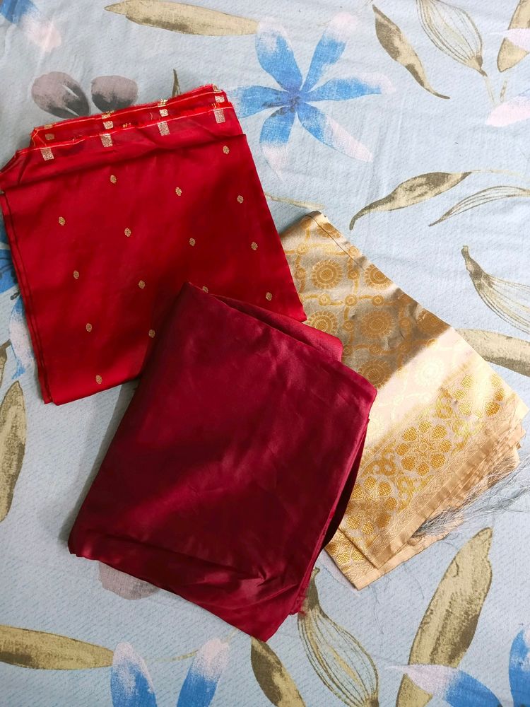 Banarasi Silk Dress Material With Dupattas