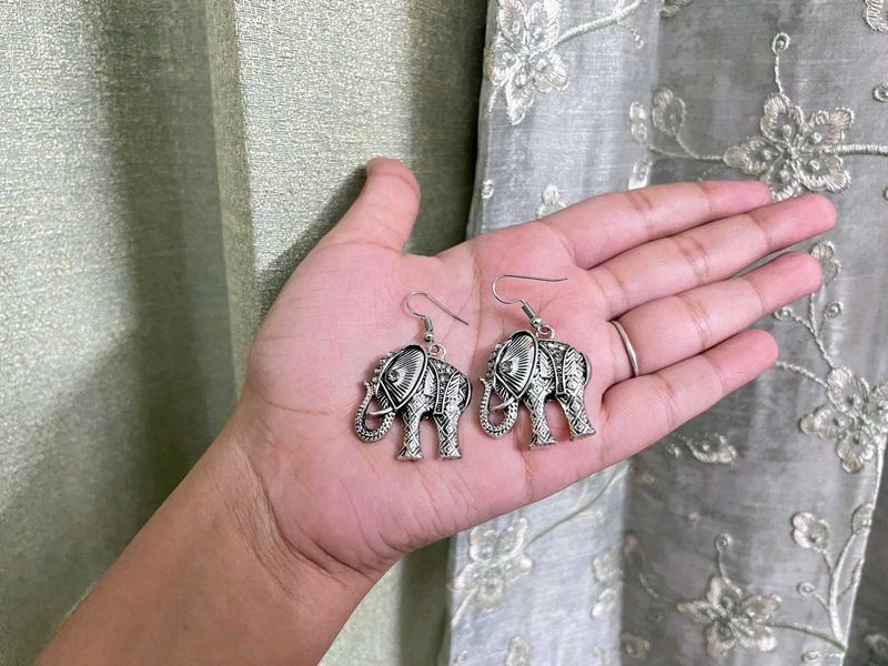 Bohemian Style Elephant Design Necklace Set