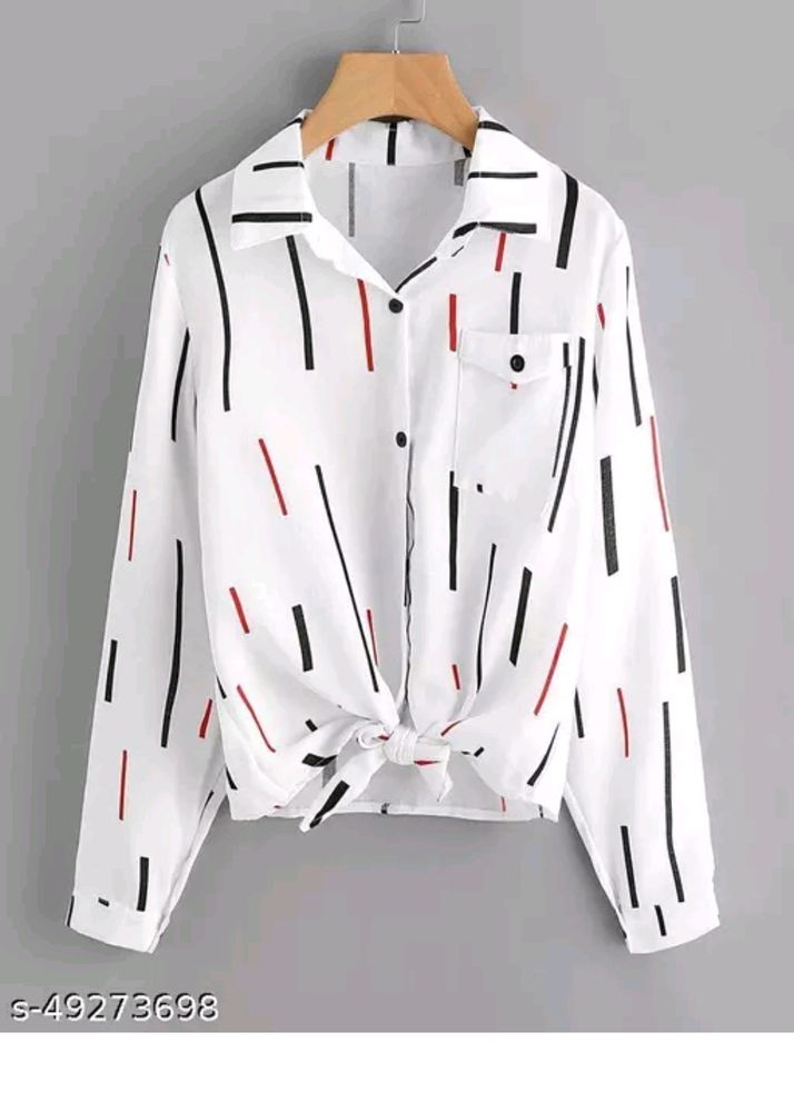 White Shirt With Knot For Women