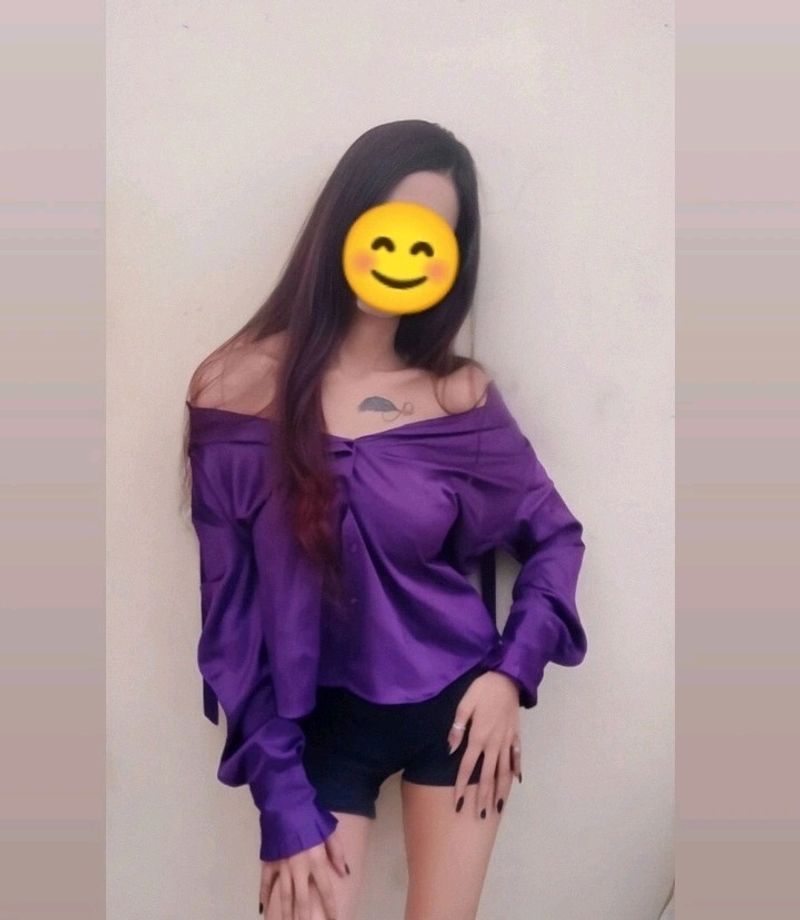 purple Satin Shirt