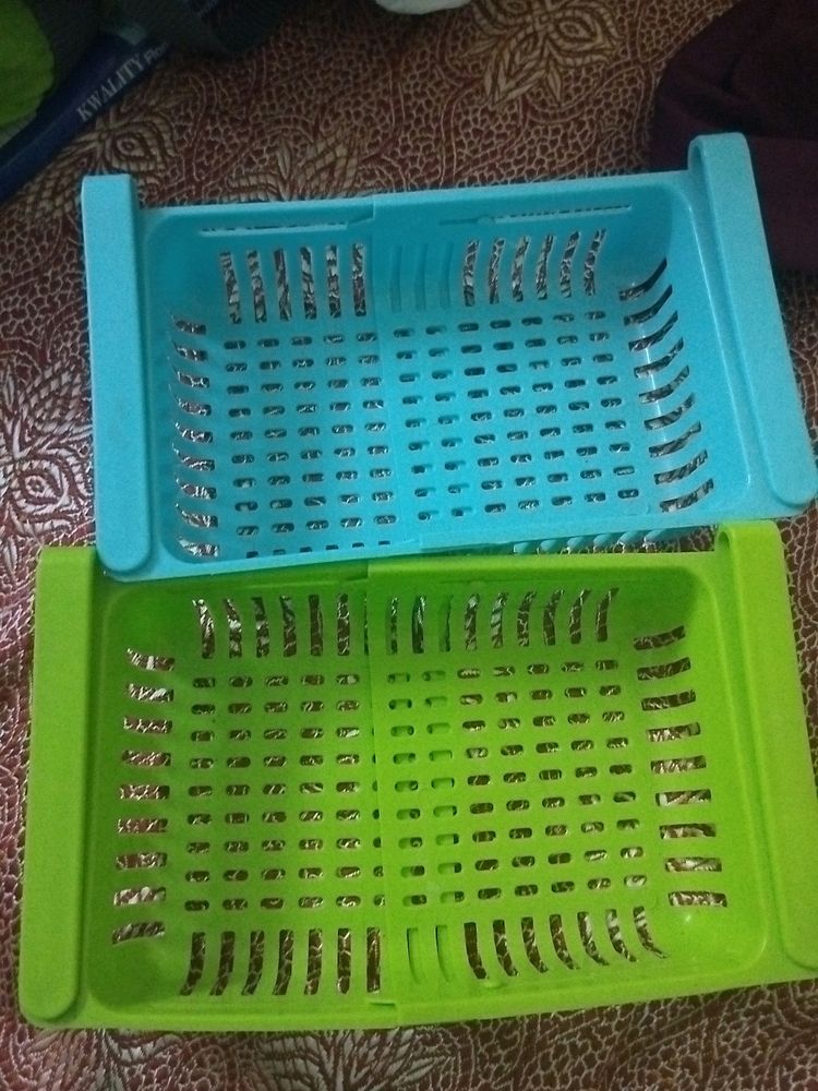 Set Of 2 Expandable Storage Undershelf Baskets