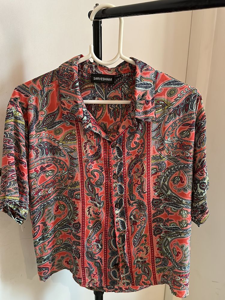 Paisley Printed Silk Shirt