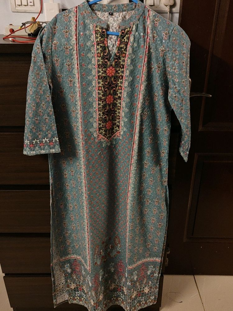 Hakuba Cotton Kurta With Sequence