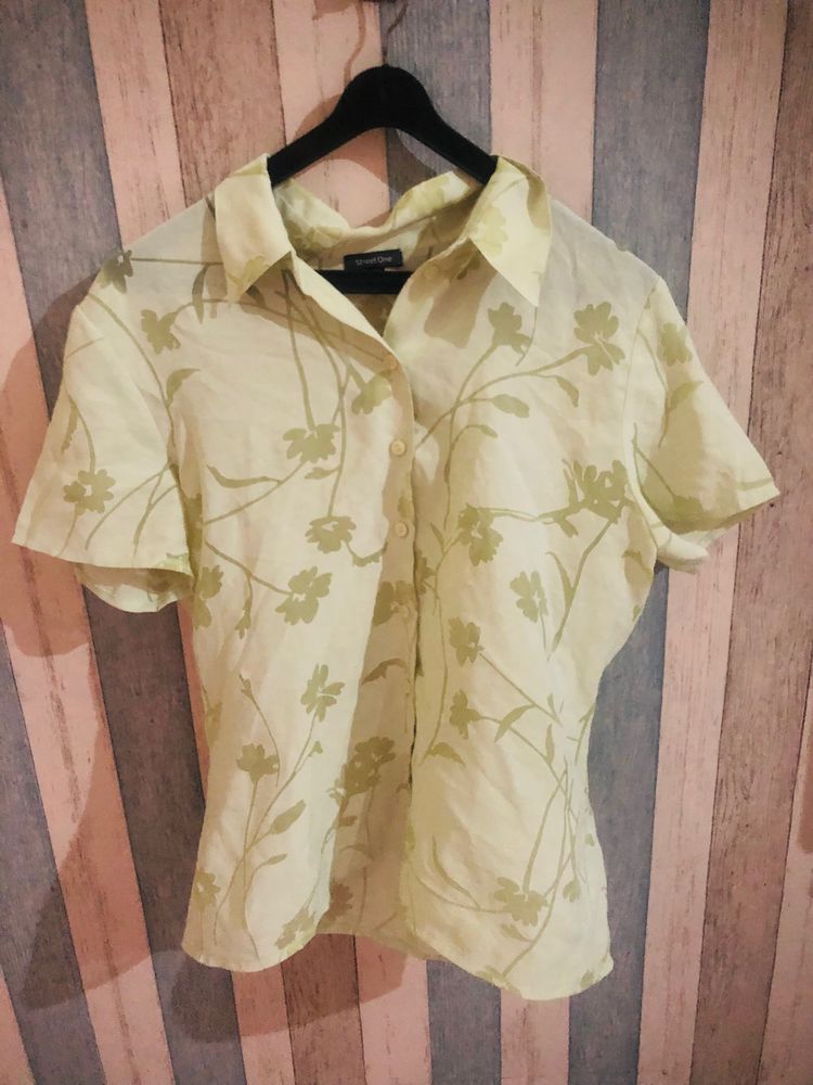 Floral lime shirt