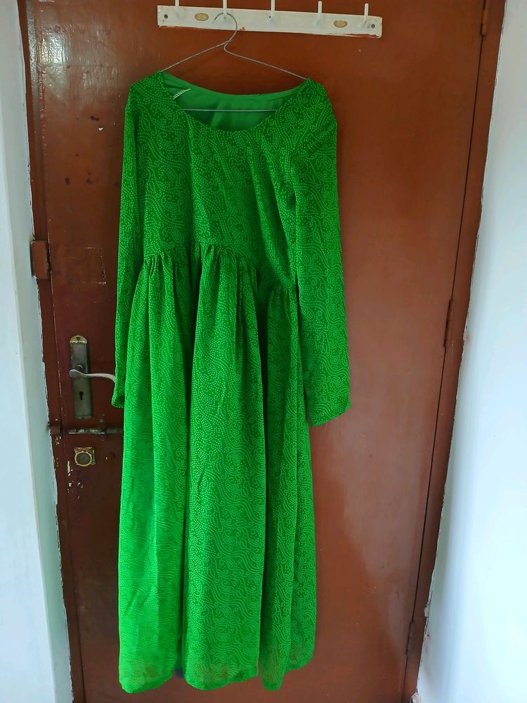 Chiffon Light Green ANARKALI Kurta