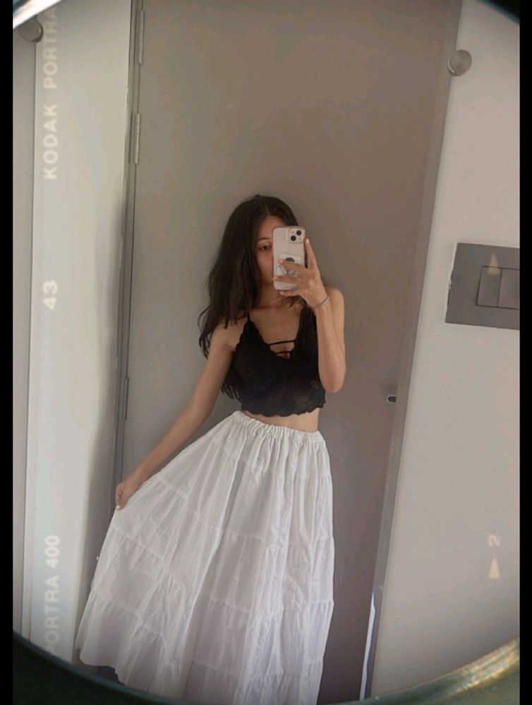 Cute White Long Skirt