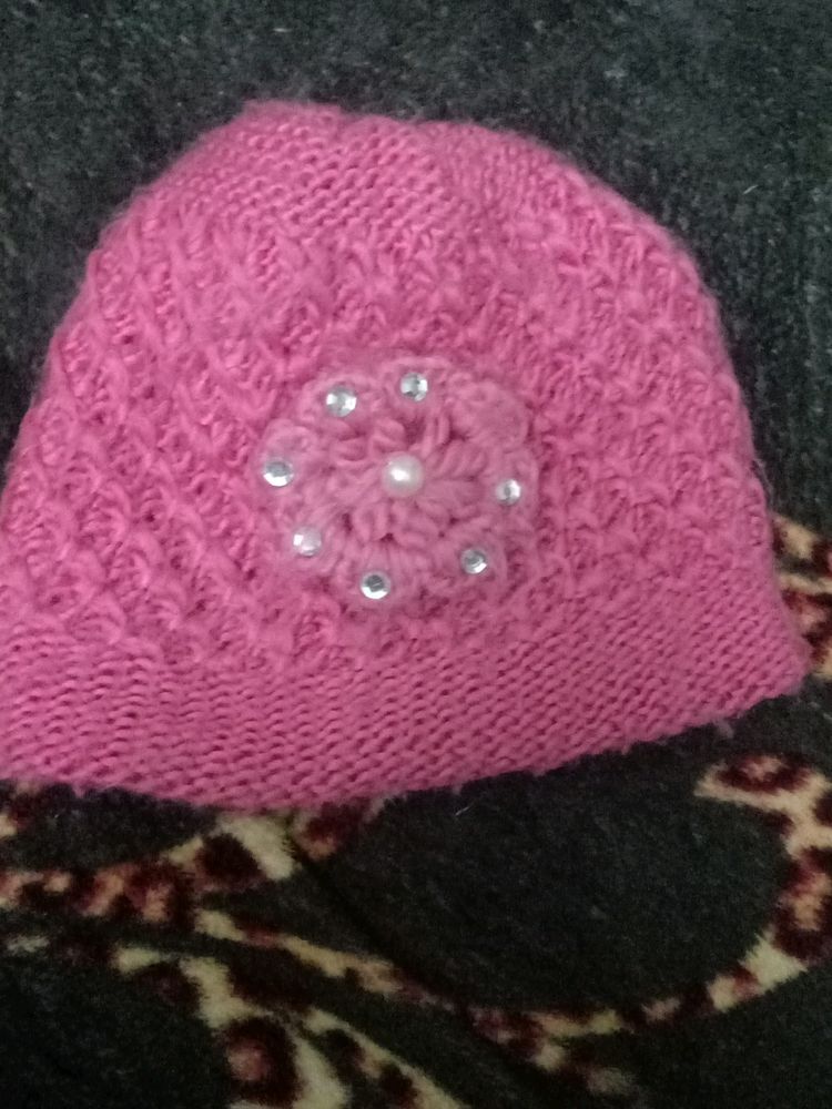 Woolen Cap For Women Free Size