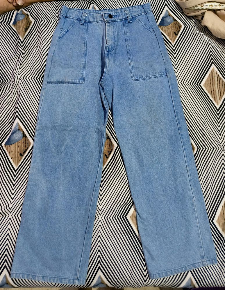 Light Blue Straight Fit Jeans