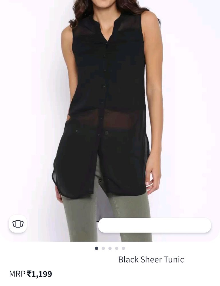 Pinteresty ~ Black Sheer Shirt @ ₹150