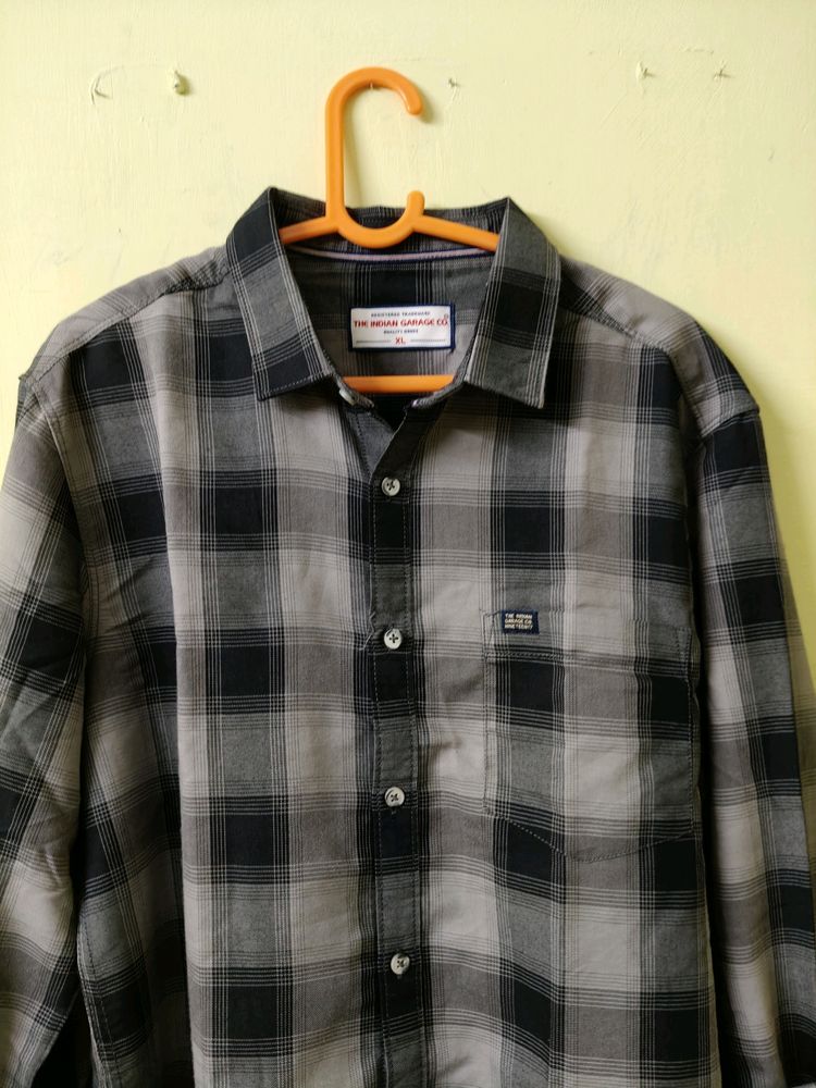 The Indian Garage Co Men Slim Fit Checkered Casual