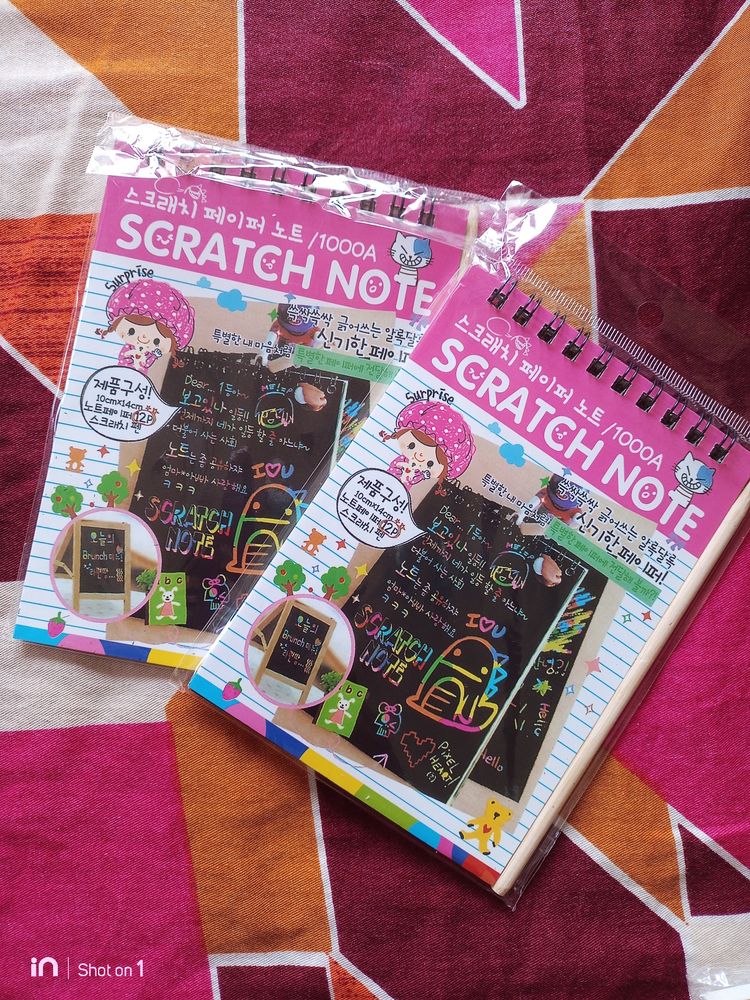 Colourful Scratch Pad For Kids Set Of 2