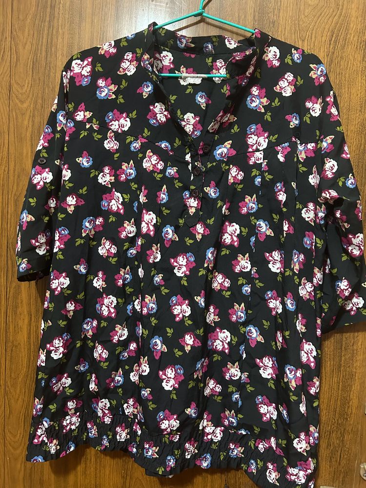 Floral Crepe Top