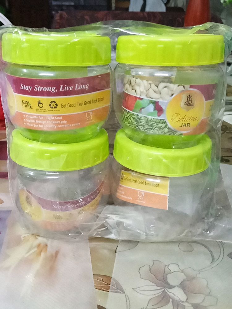 Transparent Plastic Jars