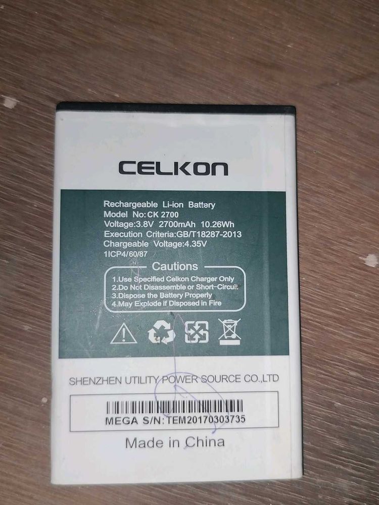 Celkon Battery,2700 Mah