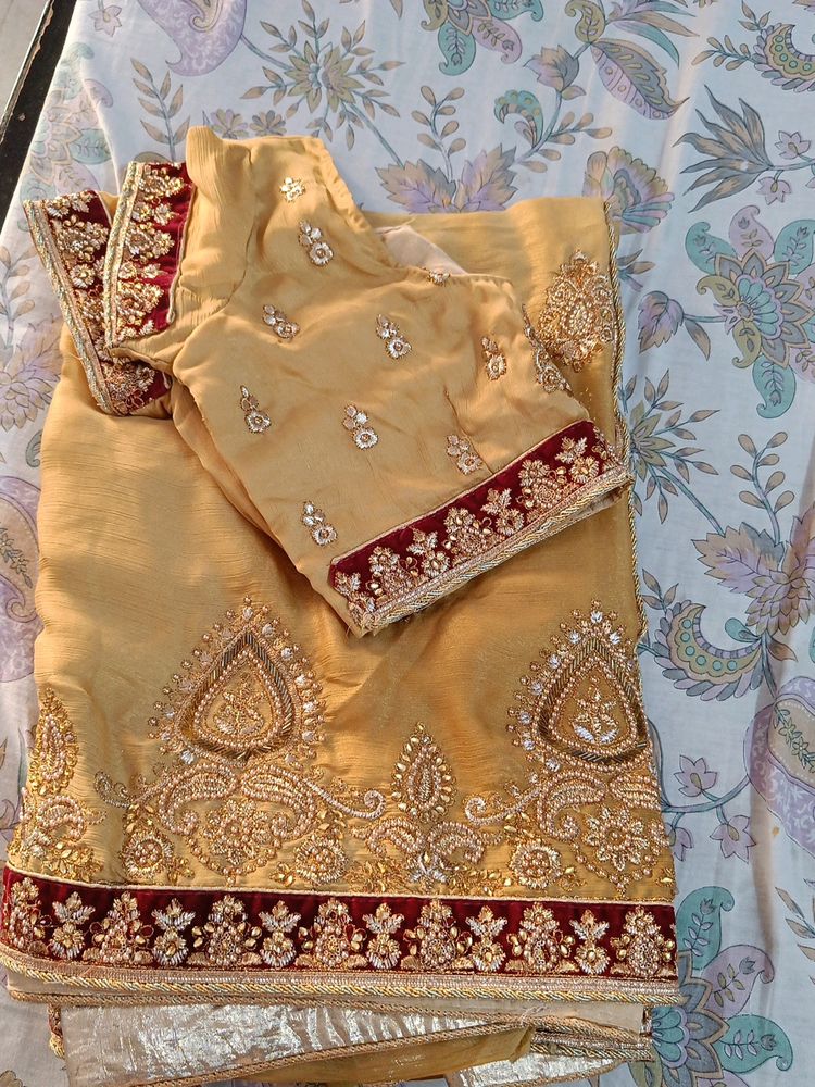 Heavy Lehenga Saree With Blouse