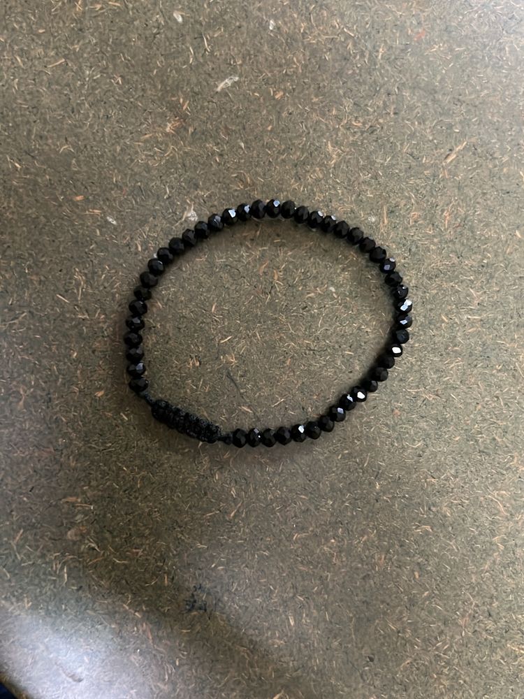 Black Beaded Bracelet