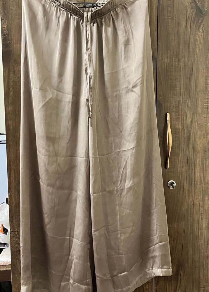 SATIN palazzo Pants