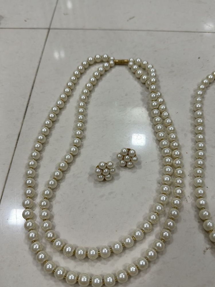 Pearl Necklace Set