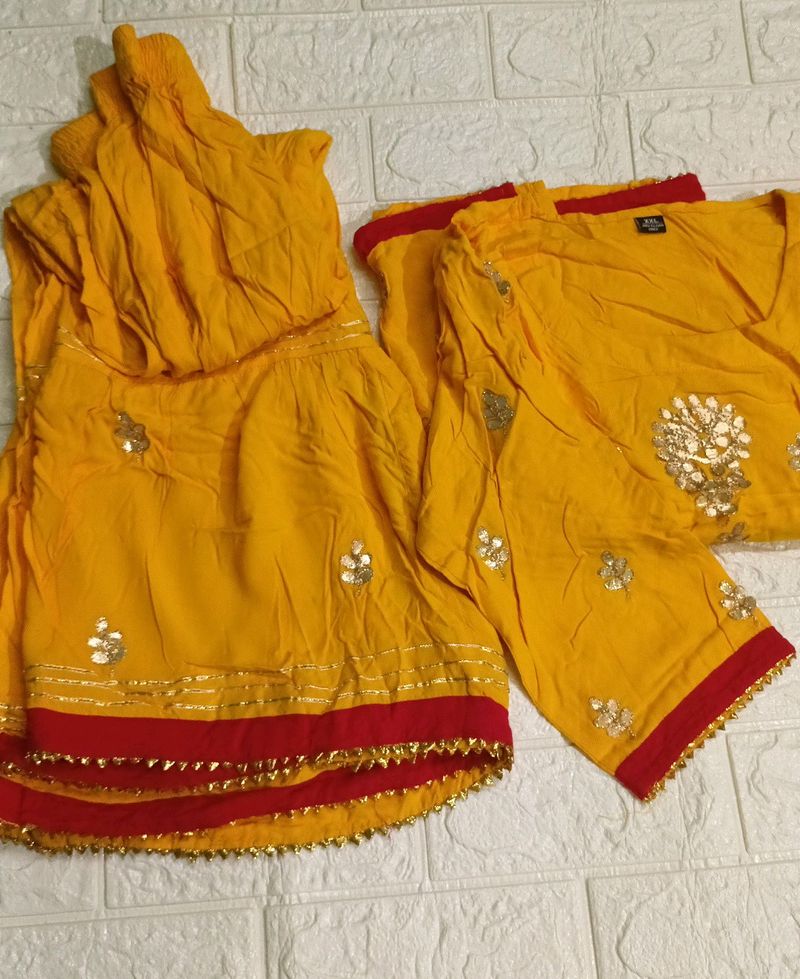 Yellow Sharara And Kurta Set